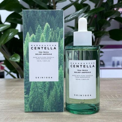SKIN1004 Madagascar Centella Tea-Trica Relief Ampoule 100ml - Korean Acne Treatment Pakistan | Tea Tree | Beauty Elixir