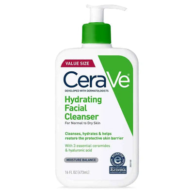 CeraVe Hydrating Facial Cleanser 473ml - Gentle Face Wash Pakistan | Family Size Value | Beauty Elixir